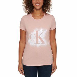 NWT Calvin Klein Jeans Women's Super Soft Logo Tee Pink Size S $35 2HL32